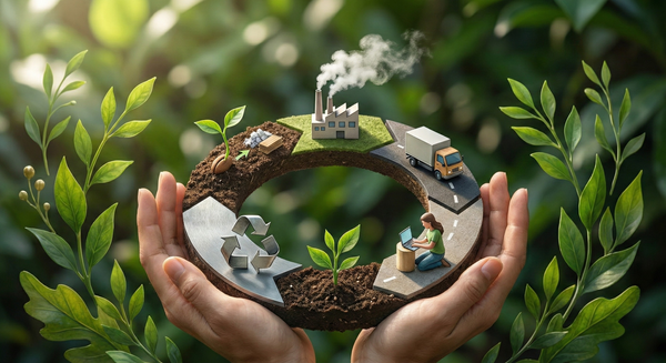 Infografica sul Life Cycle Assessment con le fasi del ciclo di vita di un prodotto